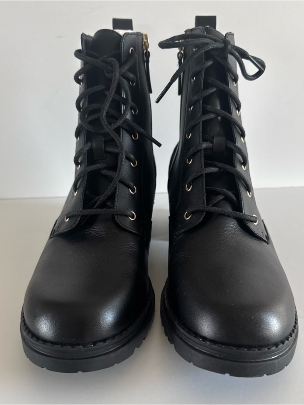Cole Haan Women’s Camea Lace Up Black Combat Boot 8.5 - Picture 2 of 8